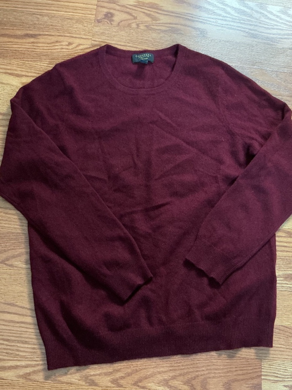 Cashmere Charter Club Burgundy Long Sleeve Sweater L